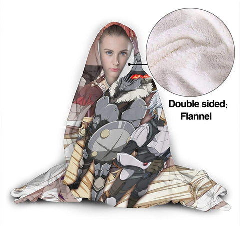 Image of Anime Goblin Slayer Fleece Flannel Hooded Blanket