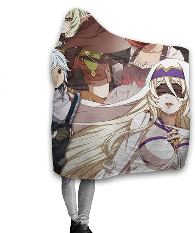 Image of Anime Goblin Slayer Fleece Flannel Hooded Blanket