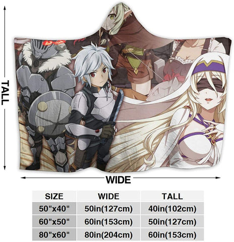 Image of Anime Goblin Slayer Fleece Flannel Hooded Blanket