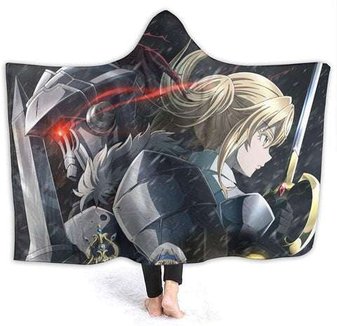 Image of Goblin Slayer Warm Hooded Blanket - Throw Fleece Flannel Blanket