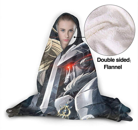 Image of Goblin Slayer Warm Hooded Blanket - Throw Fleece Flannel Blanket