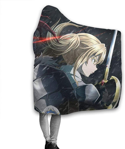 Image of Goblin Slayer Warm Hooded Blanket - Throw Fleece Flannel Blanket