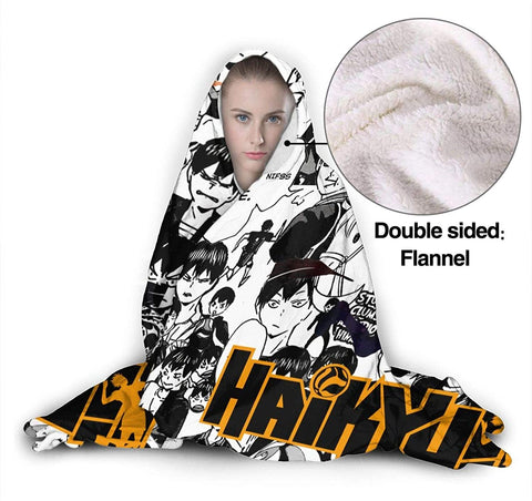 Image of Haikyuu!! Hooded Blankets - Wearable Blanket Hood Poncho
