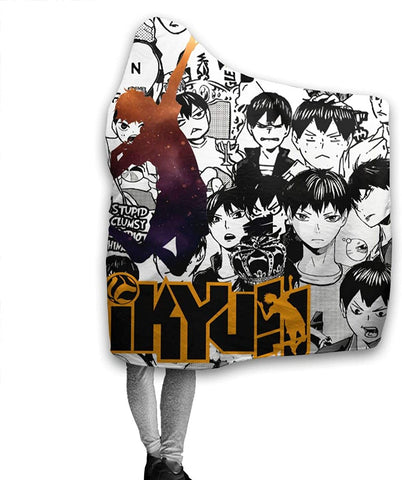 Image of Haikyuu!! Hooded Blankets - Wearable Blanket Hood Poncho