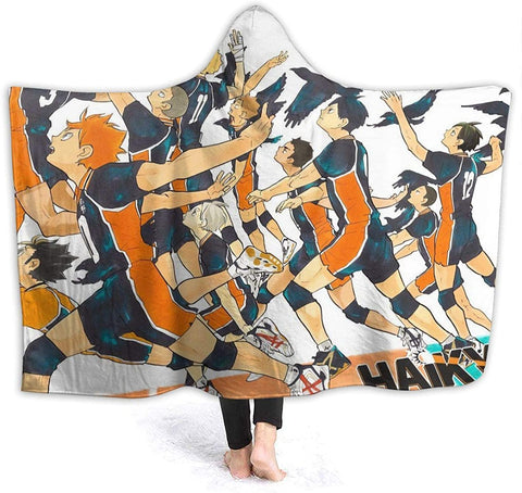 Image of Anime Haikyuu!! Hooded Blankets - Sherpa Fleece Throw Cape