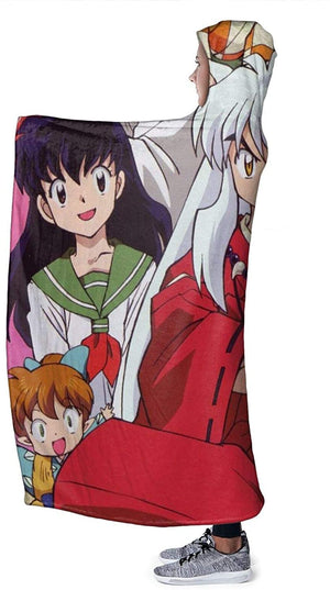 Anime Inuyasha Fleece Flannel Hooded Blankets