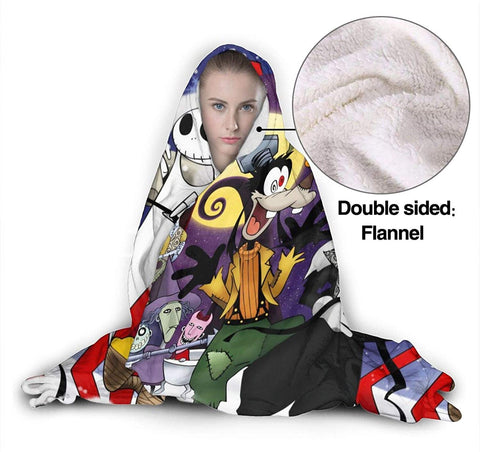 Image of Kingdom Hearts Flannel Hooded Blanket - Anime Blanket