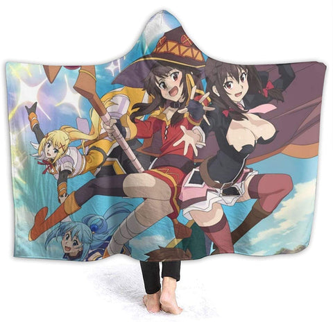 Image of Haikyu!! Soft Hooded Blanket - Anime Wearable Throw Printed Blanket