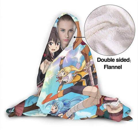 Image of Haikyu!! Soft Hooded Blanket - Anime Wearable Throw Printed Blanket