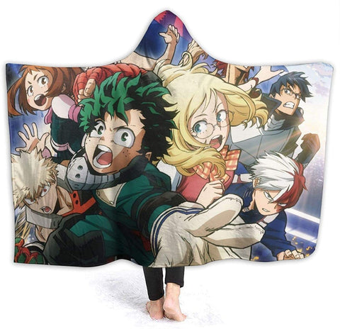 Image of My Hero Academia Fleece Flannel Blanket - Anime Hooded Blanket