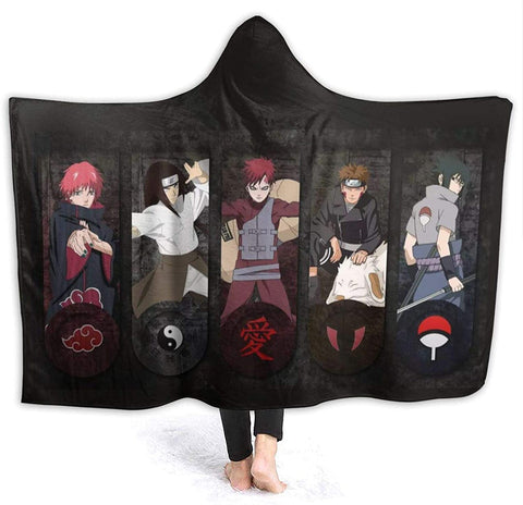 Image of Naruto Fleece Flannel Cloak - Throw Hooded Blanket