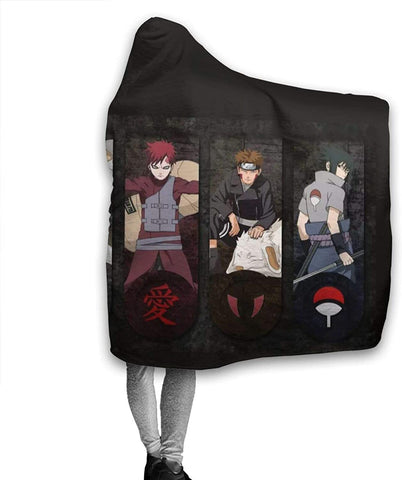 Image of Naruto Fleece Flannel Cloak - Throw Hooded Blanket