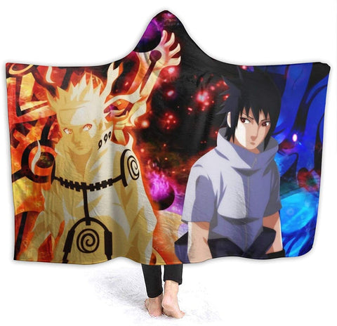 Image of Anime Naruto Fleece Flannel Hooded Blanket