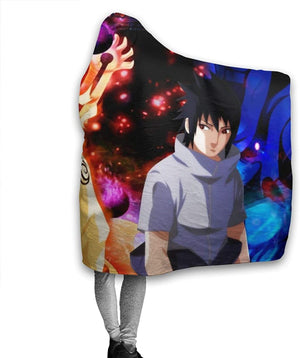Anime Naruto Fleece Flannel Hooded Blanket