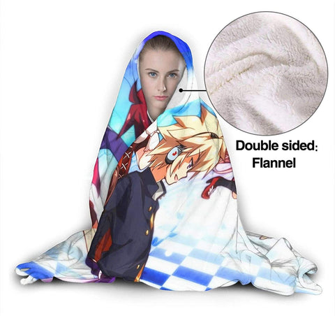 Image of Anime No Game No Life Hooded Blanket - Printed Fleece Flannel Blanket