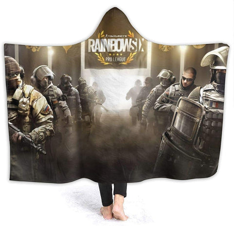 Image of Game Rainbow Six Siege Pilling Proof Flannel Hooded Blanket