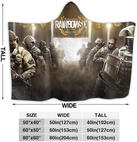 Image of Game Rainbow Six Siege Pilling Proof Flannel Hooded Blanket