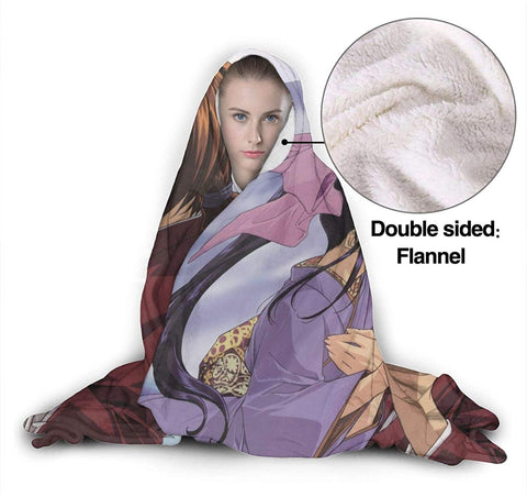 Image of Rurouni Kenshin Pilling Proof Flannel Hooded Blanket