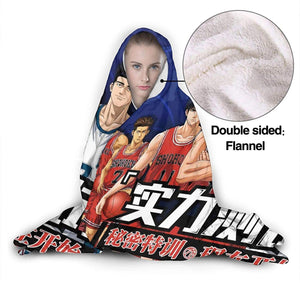 Anime Slam Dunk Flannel Hooded Blankets