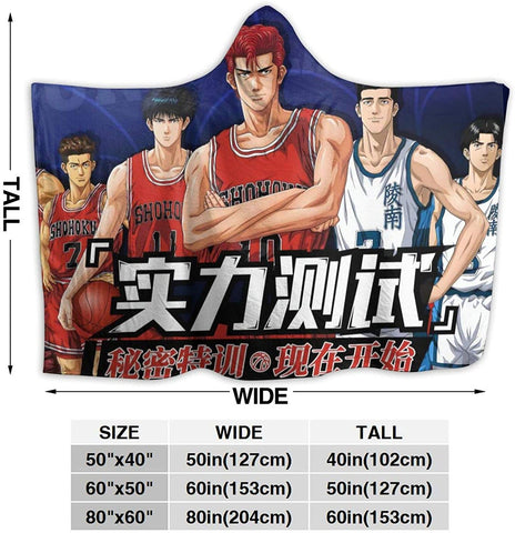 Image of Anime Slam Dunk Flannel Hooded Blankets