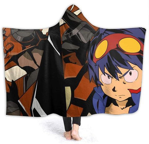 Image of Anime Tengen Toppa Gurren Lagann Fleece Flannel Winter Hooded Blankets