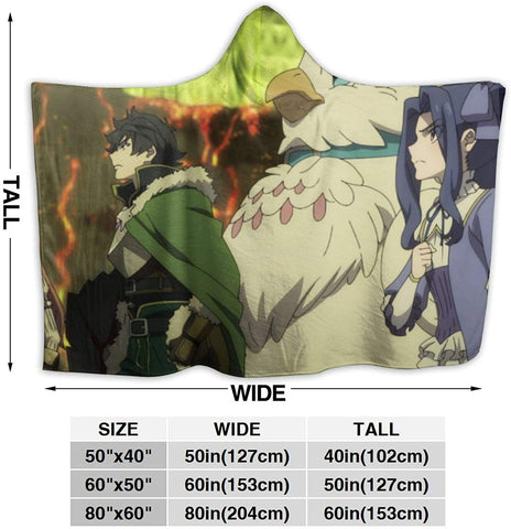 Image of The Rising of the Shield Hero Fleece Flannel Winter Hooded Blankets