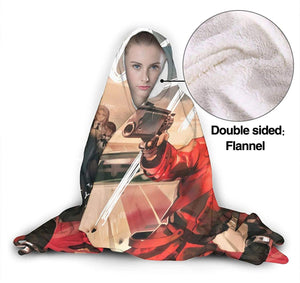 Anime Trigun Pilling Proof Flannel Hooded Blanket