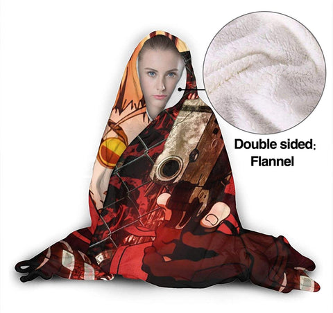 Image of Trigun Flannel Hooded Blanket