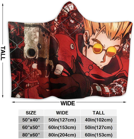 Image of Trigun Flannel Hooded Blanket