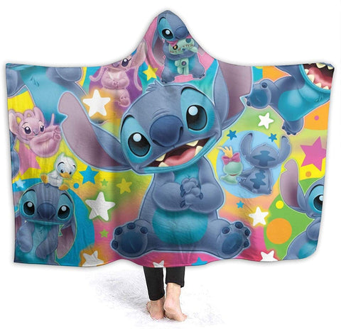 Image of Wearable Blanket - Li-Lo & Sti-Tch Baby Anime Hooded Blanket