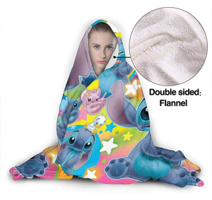 Wearable Blanket - Li-Lo & Sti-Tch Baby Anime Hooded Blanket