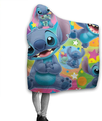 Image of Wearable Blanket - Li-Lo & Sti-Tch Baby Anime Hooded Blanket