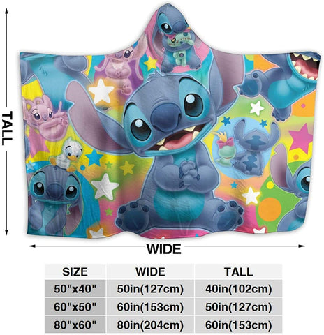 Image of Wearable Blanket - Li-Lo & Sti-Tch Baby Anime Hooded Blanket