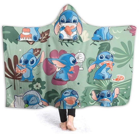 Image of Anime Li-Lo & Sti-Tch Baby Anime Hooded Blanket