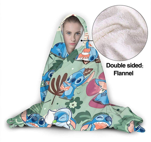 Image of Anime Li-Lo & Sti-Tch Baby Anime Hooded Blanket