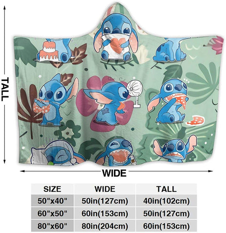 Image of Anime Li-Lo & Sti-Tch Baby Anime Hooded Blanket