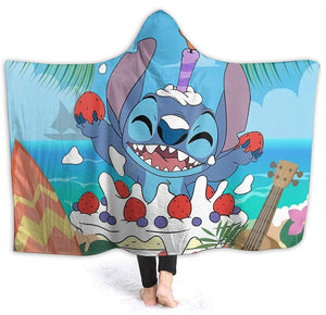 Anime Li-Lo & Sti-Tch Baby Anime Hooded Blanket