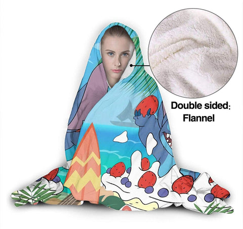 Image of Anime Li-Lo & Sti-Tch Baby Anime Hooded Blanket