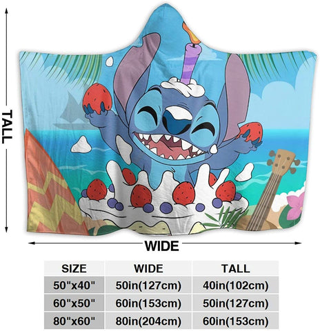 Image of Anime Li-Lo & Sti-Tch Baby Anime Hooded Blanket