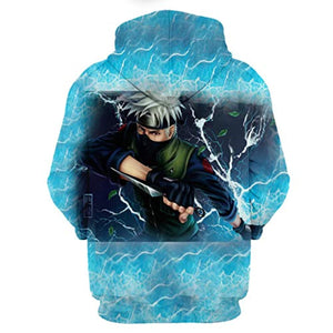 Naruto Anime Hoodies Kakashi Hatake 3D Print Pullover Hoodie