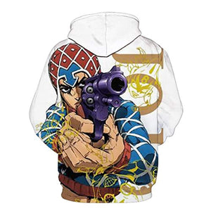 JoJo’s Bizarre Adventure Hoodies - 3D Printed Pullover Hooded Sweatshirt