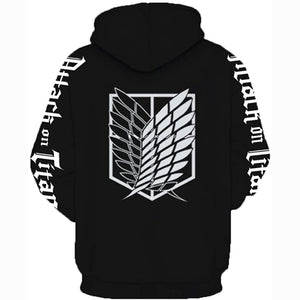 Unisex Attack on Titan hoodie Levi Ackerman Anime hoodie 3D Print Sweatshirt