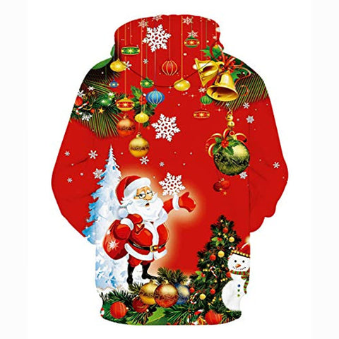 Image of Christmas Hoodies - Santa Christmas Bell Ball Pullover Hoodie