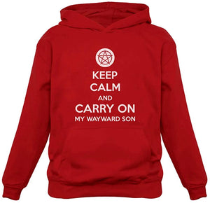 Keep Calm and Carry on my Wayward Son Teen Girls Women Funny Hoodies with saying