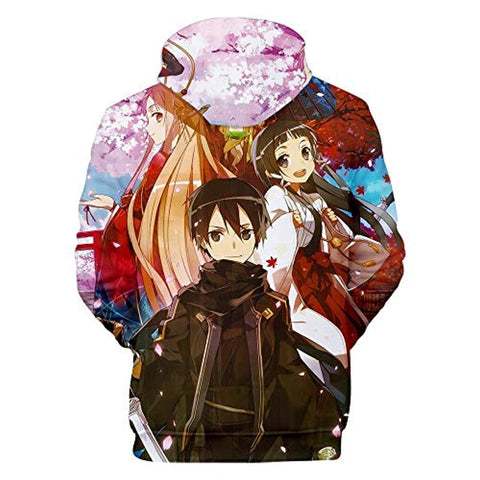 Image of Men's Sweatshirt Hoodie 3D Sword Art Online Sportswear