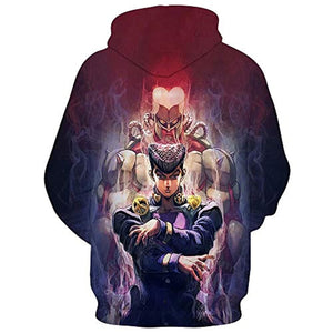 JoJo's Bizarre Adventure Hoodies - 3D Printed Pullover Hooded Sweatshirt