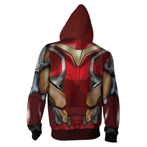 Image of Superhero Iron Man Fashion Cosplay Hoodie Jacket Costume