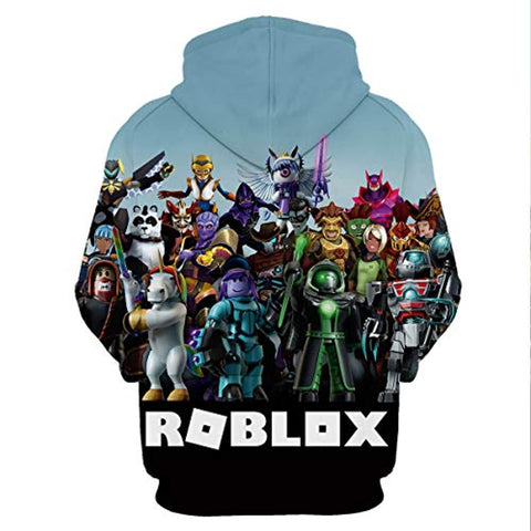 Image of 3D Print Cartoon Roblox Hoodie - Fashion Hooded Pullover Sweatshirt