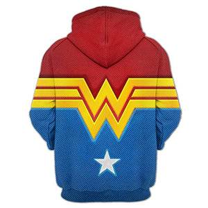 Wonder Woman Hoodies - 3D Long Sleeve Hooded Pullover