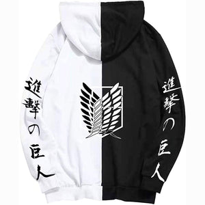 Attack on Titan Hoodies Two Colors Casual Hooded Pullover Sweatshirts for Unisex